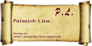 Palesich Lina névjegykártya